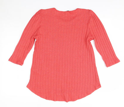 Womens UK Size 18 Peacocks Pink Pullover Jumper