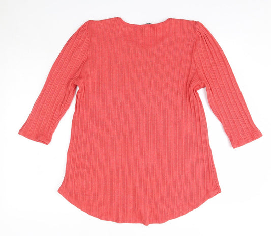 Womens UK Size 18 Peacocks Pink Pullover Jumper