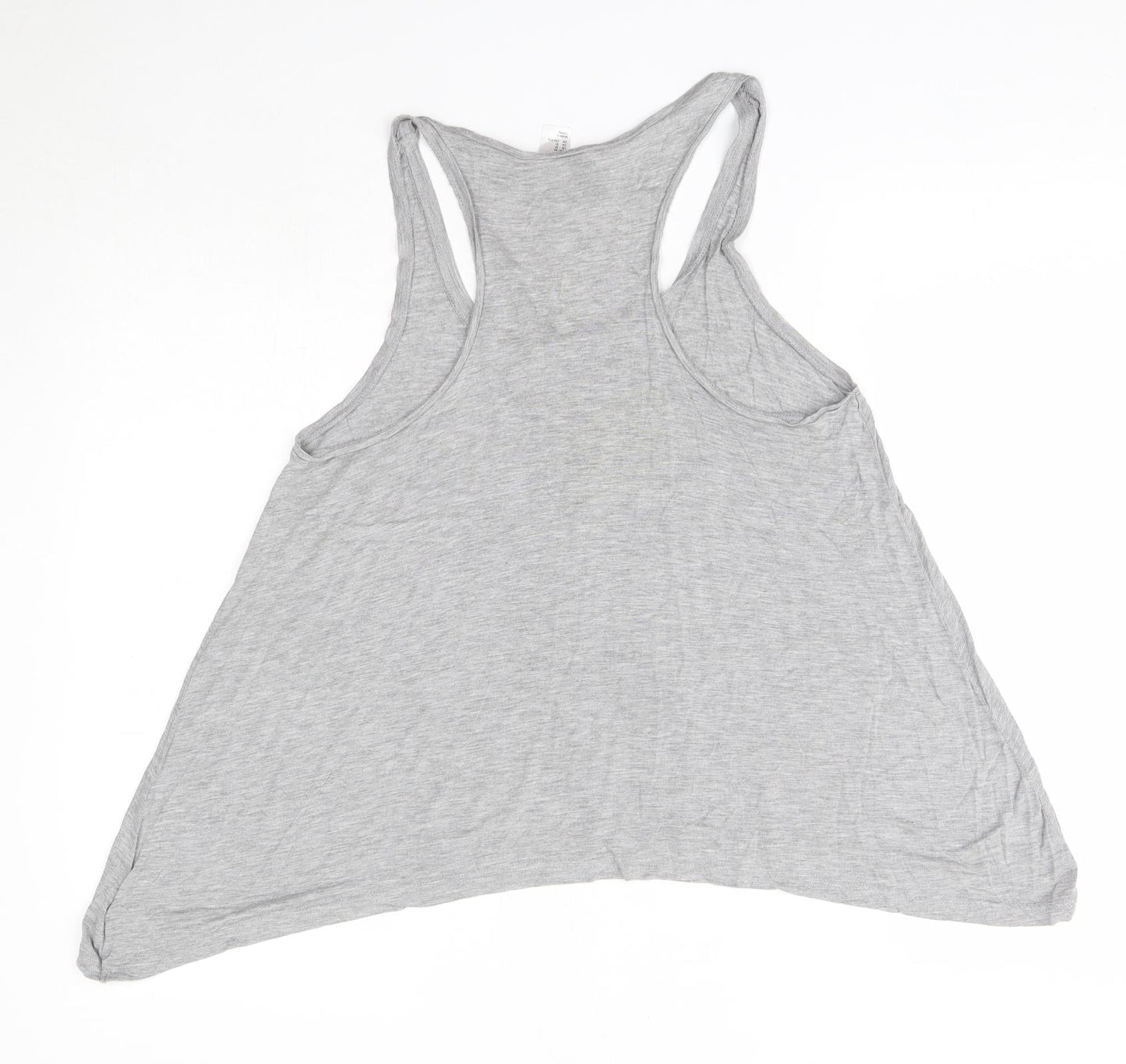 Womens UK Size 12 H&M Grey Basic Tank