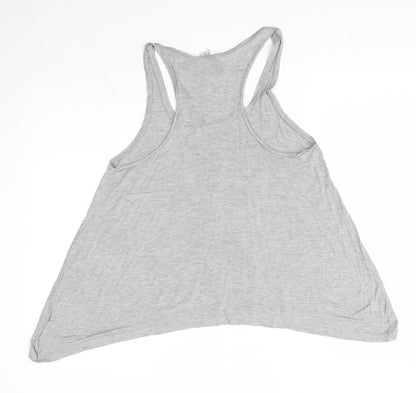 Womens UK Size 12 H&M Grey Basic Tank