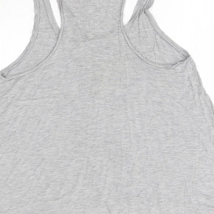 Womens UK Size 12 H&M Grey Basic Tank