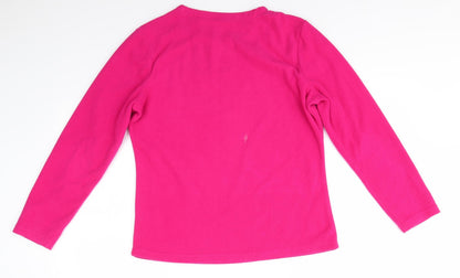 George Womens Pink Solid Polyester Top Pyjama Top Size 8   - Cerise Pink Let's stay in ...