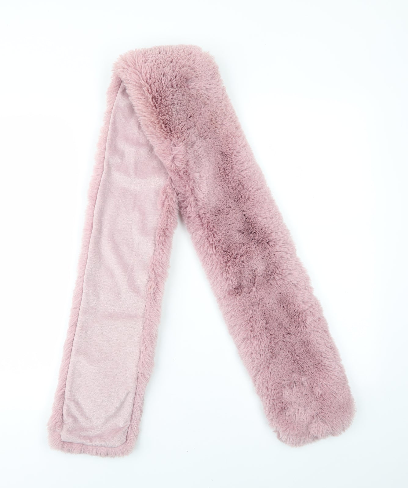 Preworn Womens Pink    Scarf    - Dusty Fluffy Pink Stole