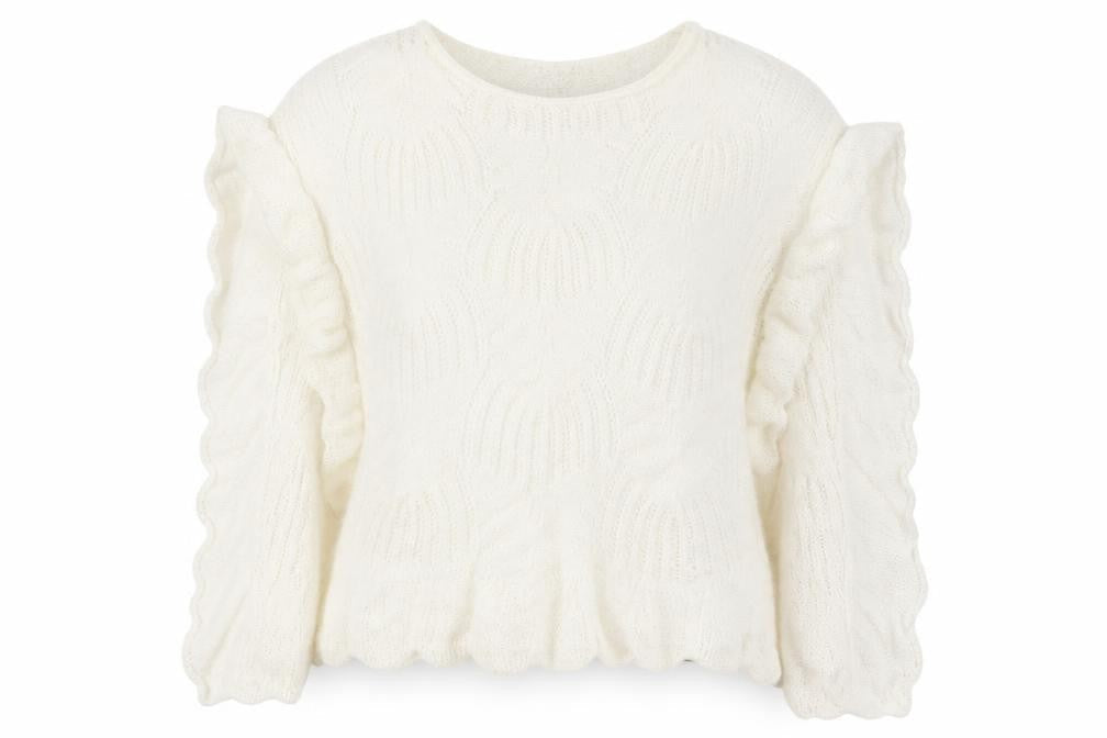 Womens UK Size M David Emanuel Ivory Pullover Jumper
