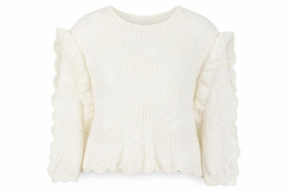 Womens UK Size M David Emanuel Ivory Pullover Jumper
