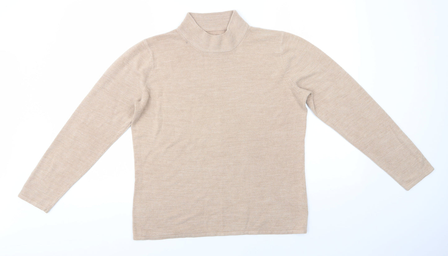 Womens UK Size M Preworn Beige Pullover Jumper