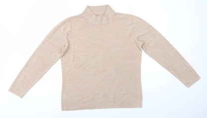 Womens UK Size M Preworn Beige Pullover Jumper
