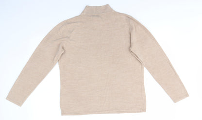 Womens UK Size M Preworn Beige Pullover Jumper