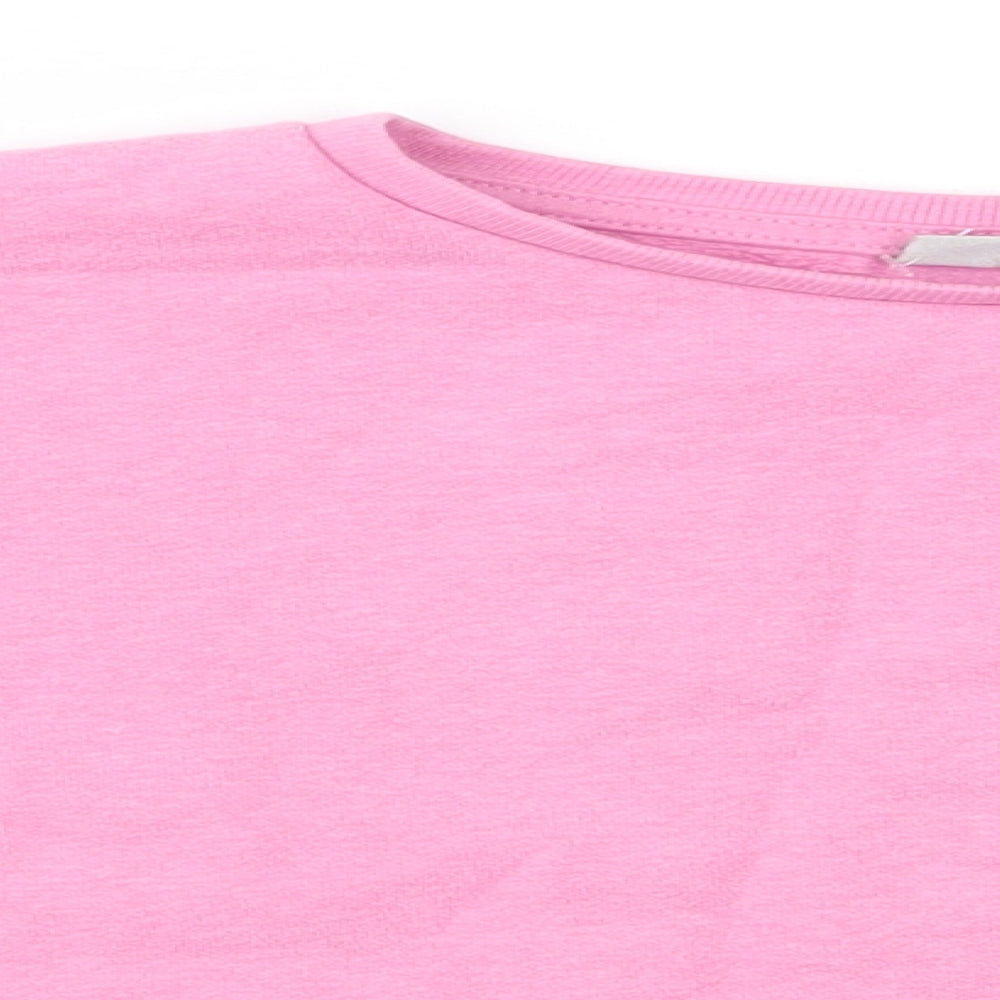 I Love Girlswear Girls Pink  Cotton Pullover Sweatshirt Size 10 Years  Pullover - Dance Vibes Shimmer