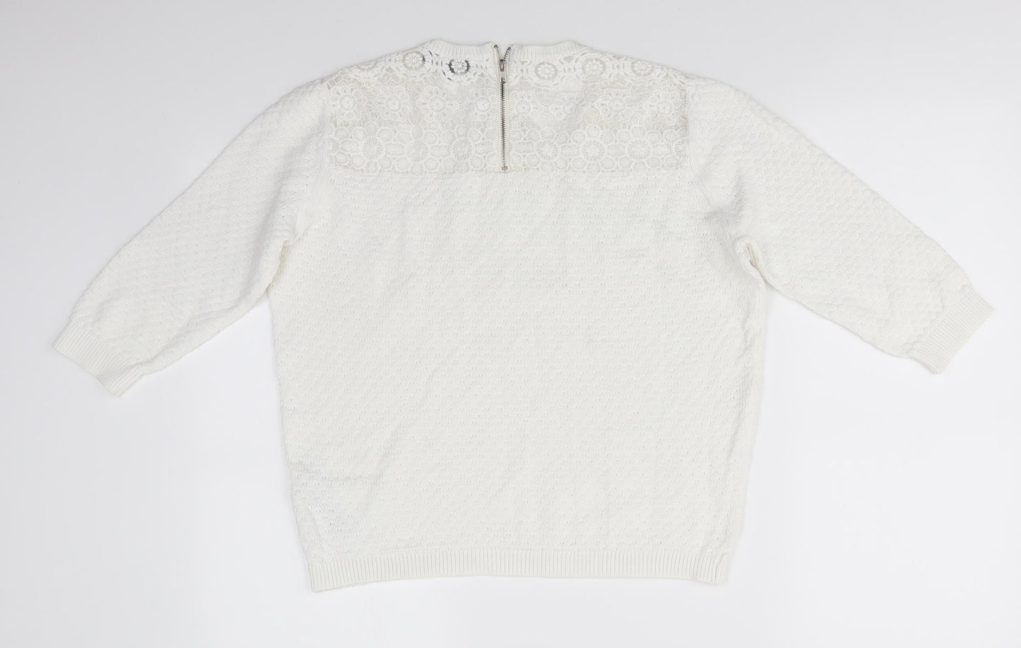 Womens UK Size 12 New Look White Pullover Jumper