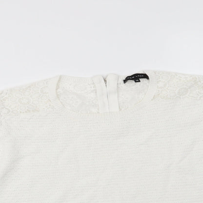 Womens UK Size 12 New Look White Pullover Jumper