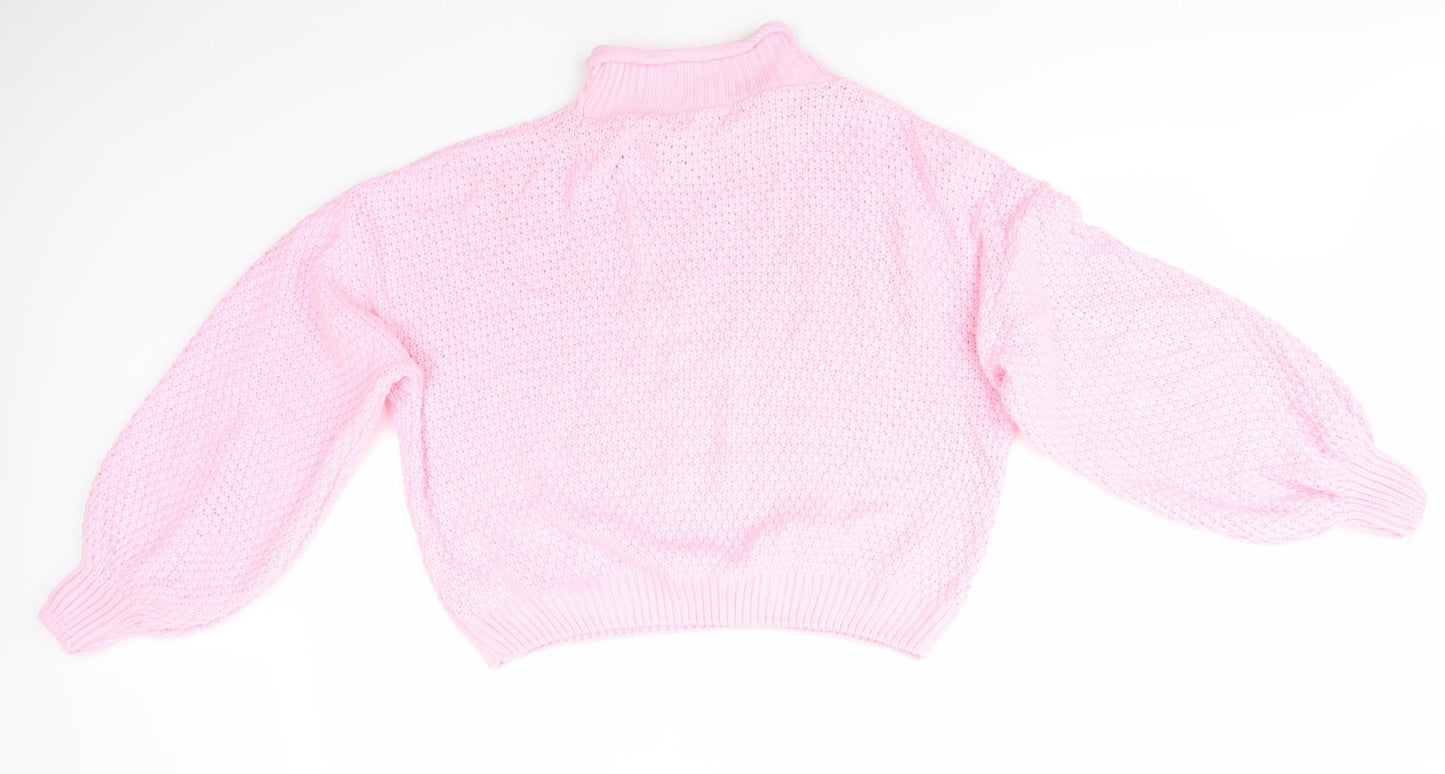 Womens UK Size M PRETTYLITTLETHING Pink Pullover Jumper