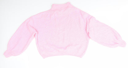Womens UK Size M PRETTYLITTLETHING Pink Pullover Jumper
