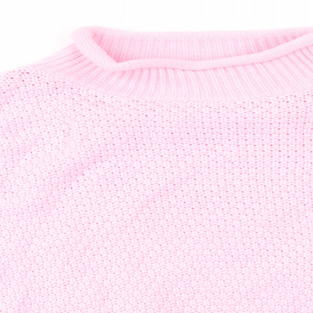 Womens UK Size M PRETTYLITTLETHING Pink Pullover Jumper
