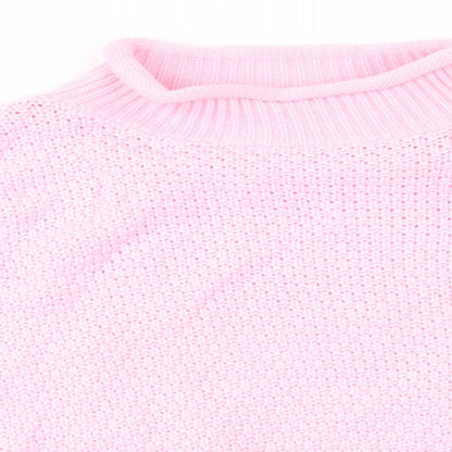 Womens UK Size M PRETTYLITTLETHING Pink Pullover Jumper