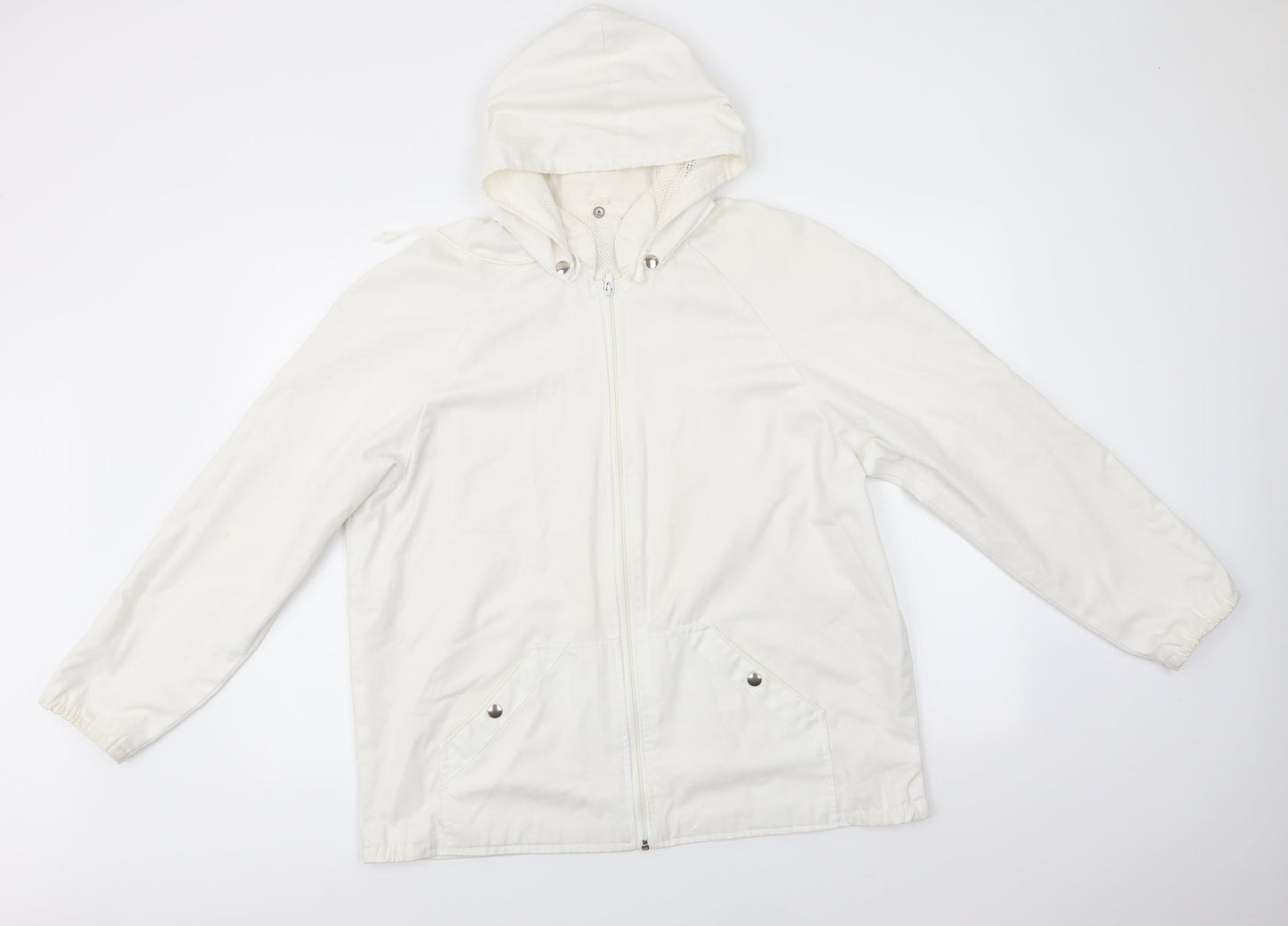 Preworn Womens White   Jacket Coat   Zip