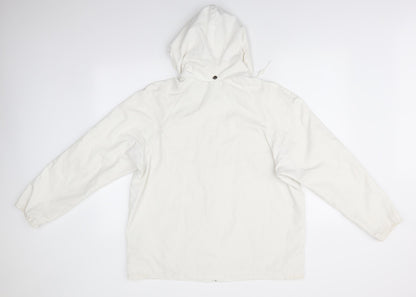Preworn Womens White   Jacket Coat   Zip