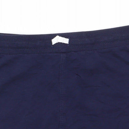 George Girls Blue  Cotton A-Line Skirt Size 9-10 Years  Regular Drawstring - Navy blue