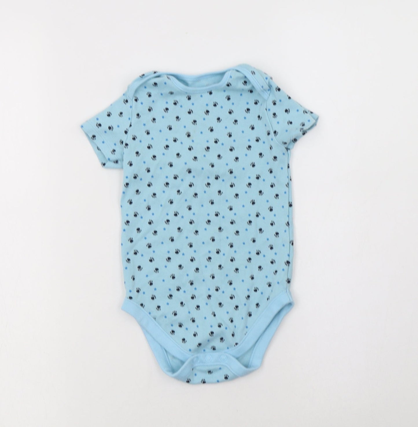 Pep & Co  Blue Geometric Cotton Romper One-Piece Size 18-24 Months  Snap - Paw Print