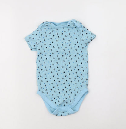 Pep & Co  Blue Geometric Cotton Romper One-Piece Size 18-24 Months  Snap - Paw Print