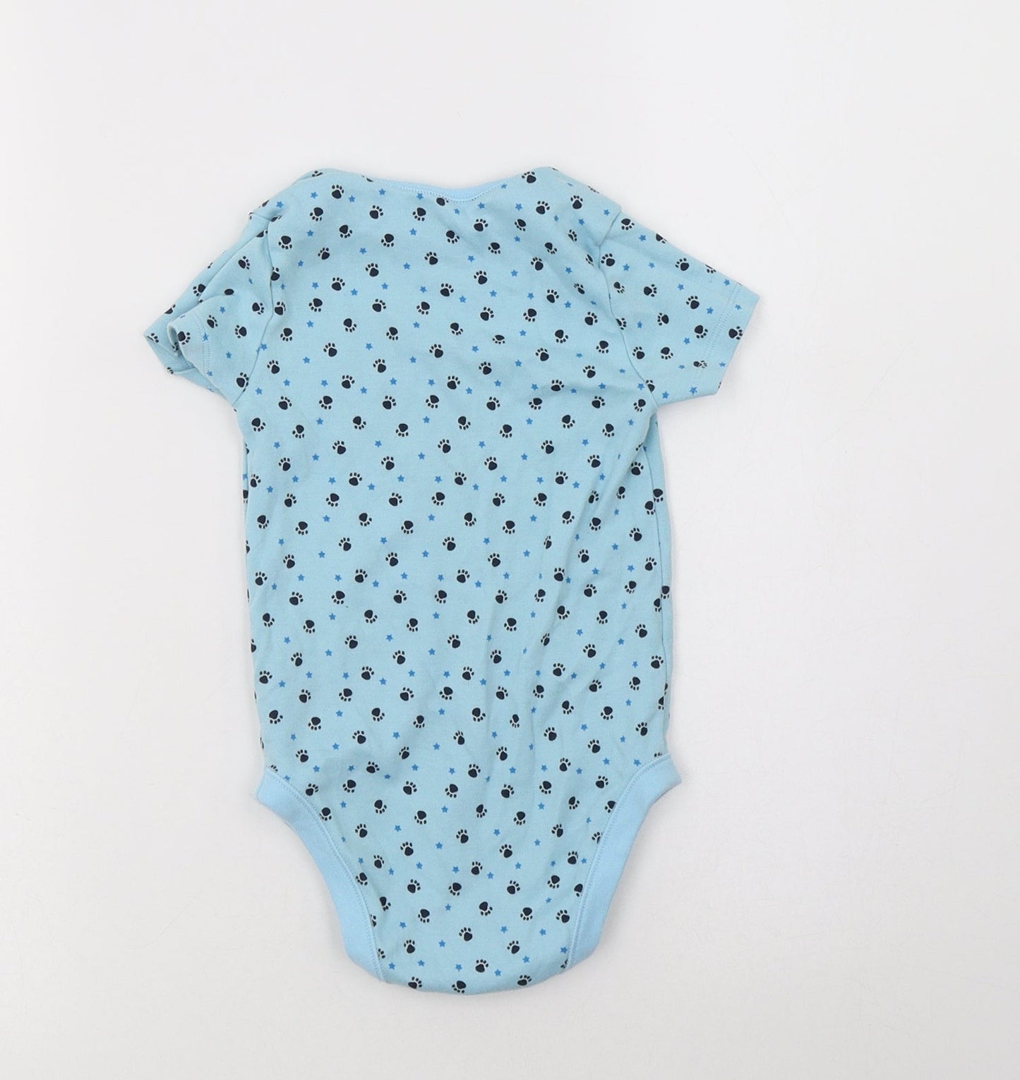Pep & Co  Blue Geometric Cotton Romper One-Piece Size 18-24 Months  Snap - Paw Print