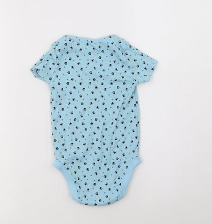 Pep & Co  Blue Geometric Cotton Romper One-Piece Size 18-24 Months  Snap - Paw Print