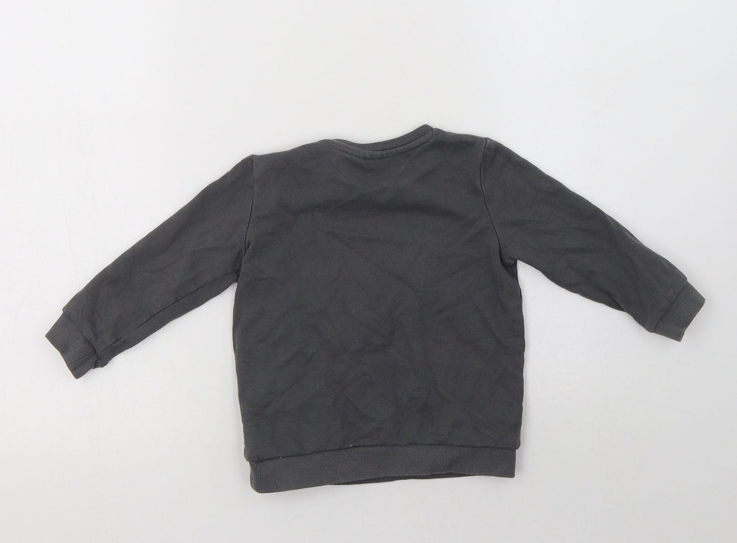 So Cute Boys Grey  Cotton Pullover Sweatshirt Size 2-3 Years   - Teddy Bear