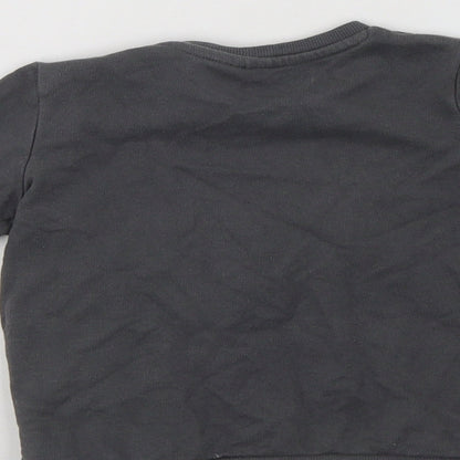 So Cute Boys Grey  Cotton Pullover Sweatshirt Size 2-3 Years   - Teddy Bear