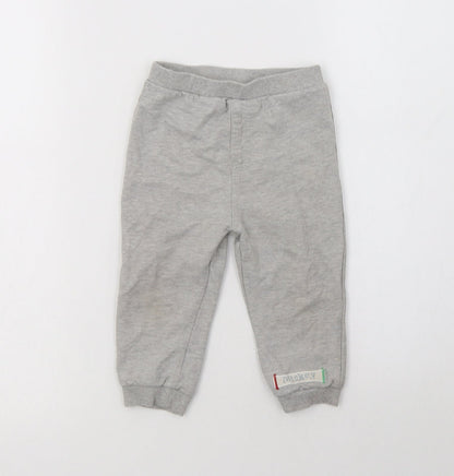 BHS Baby Grey  Cotton Jogger Trousers Size 12-18 Months   - Mickey