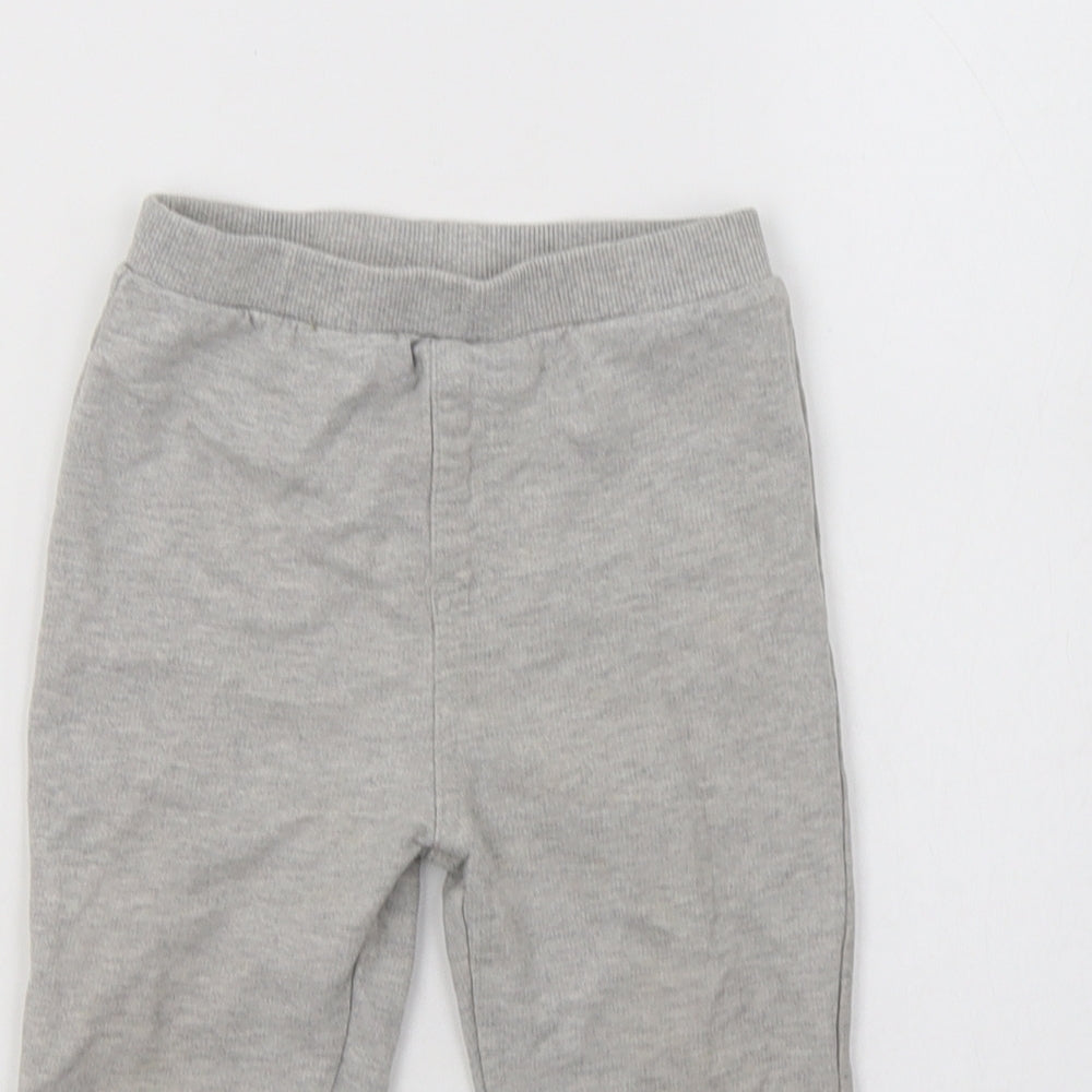 BHS Baby Grey  Cotton Jogger Trousers Size 12-18 Months   - Mickey