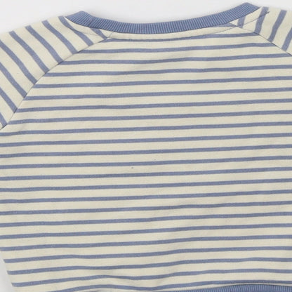Primark Girls Ivory Striped Cotton Pullover Sweatshirt Size 2-3 Years   - Love What You Create