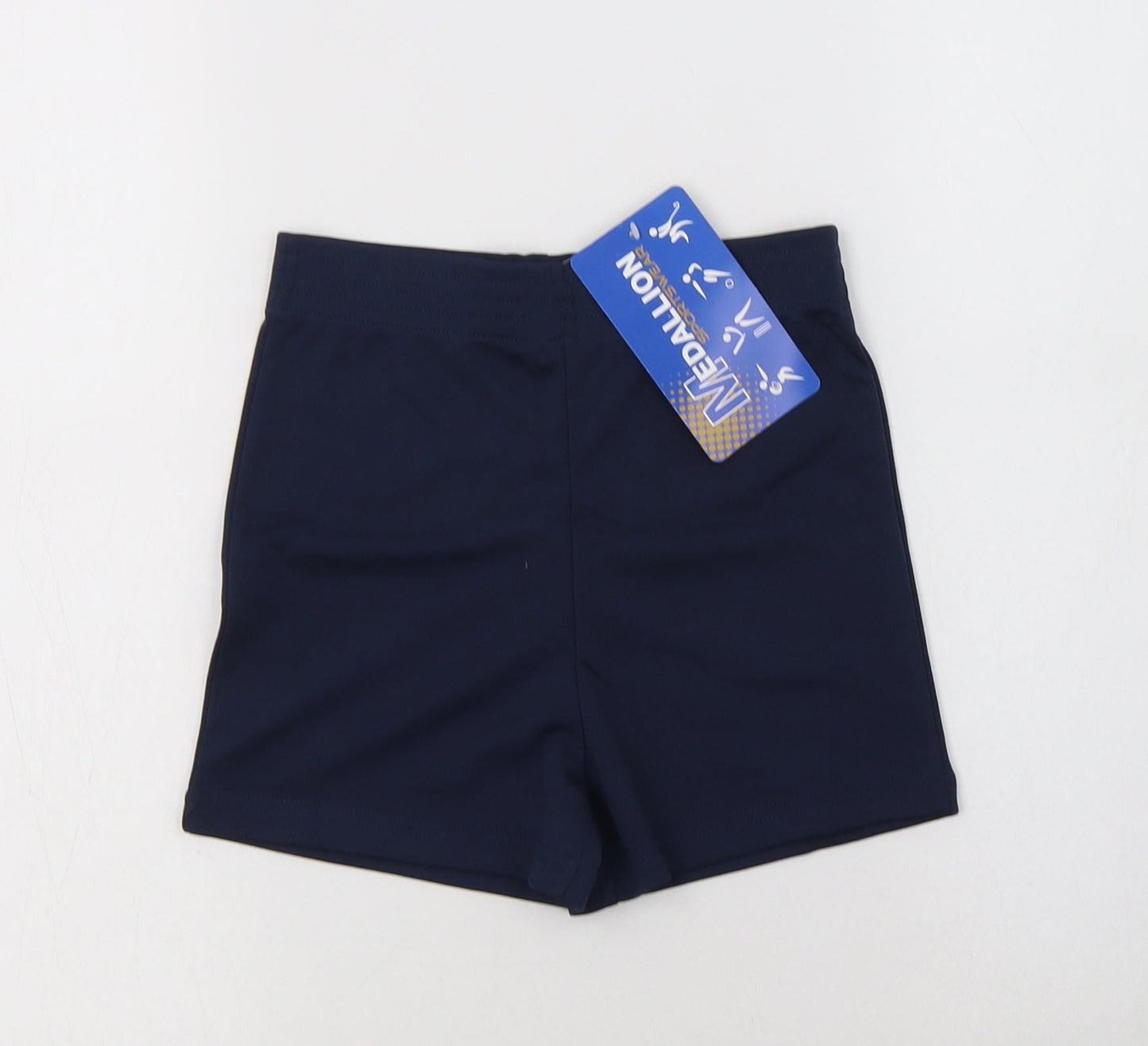 Medallion Womens Blue  Nylon Compression Shorts Size 6 L3 in Regular