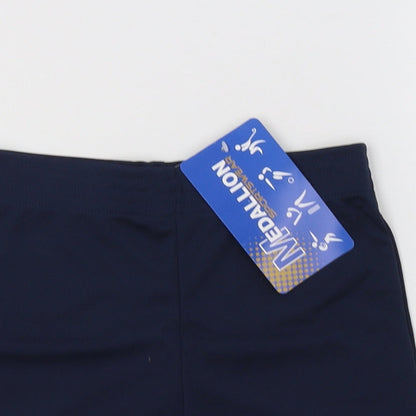 Medallion Womens Blue  Nylon Compression Shorts Size 6 L3 in Regular