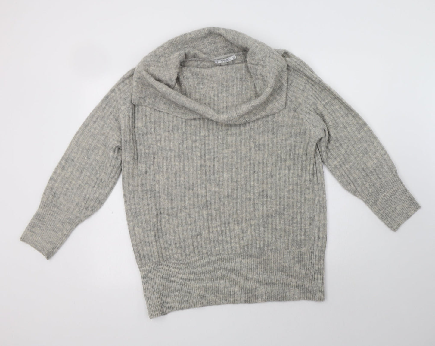 Womens UK Size S Pull & Bear Grey Pullover Jumper
