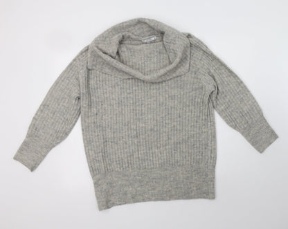 Womens UK Size S Pull & Bear Grey Pullover Jumper