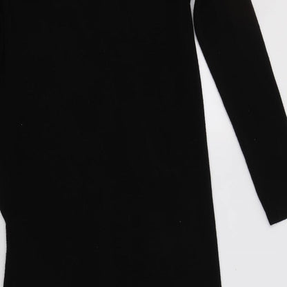 Heart & Soul Womens Black V-Neck  Acrylic Cardigan Jumper Size M