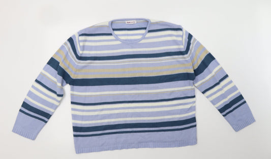 Womens UK Size M Bonmarché Blue Pullover Jumper