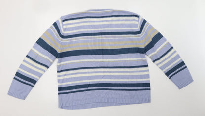 Womens UK Size M Bonmarché Blue Pullover Jumper