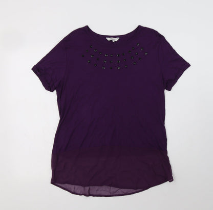 Womens UK Size 12 Peacocs Purple Basic Blouse