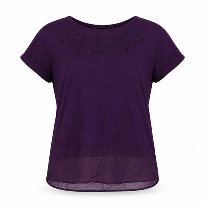 Womens UK Size 12 Peacocs Purple Basic Blouse