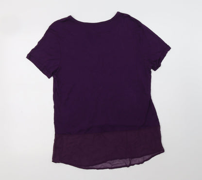 Womens UK Size 12 Peacocs Purple Basic Blouse