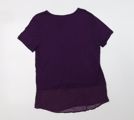 Womens UK Size 12 Peacocs Purple Basic Blouse