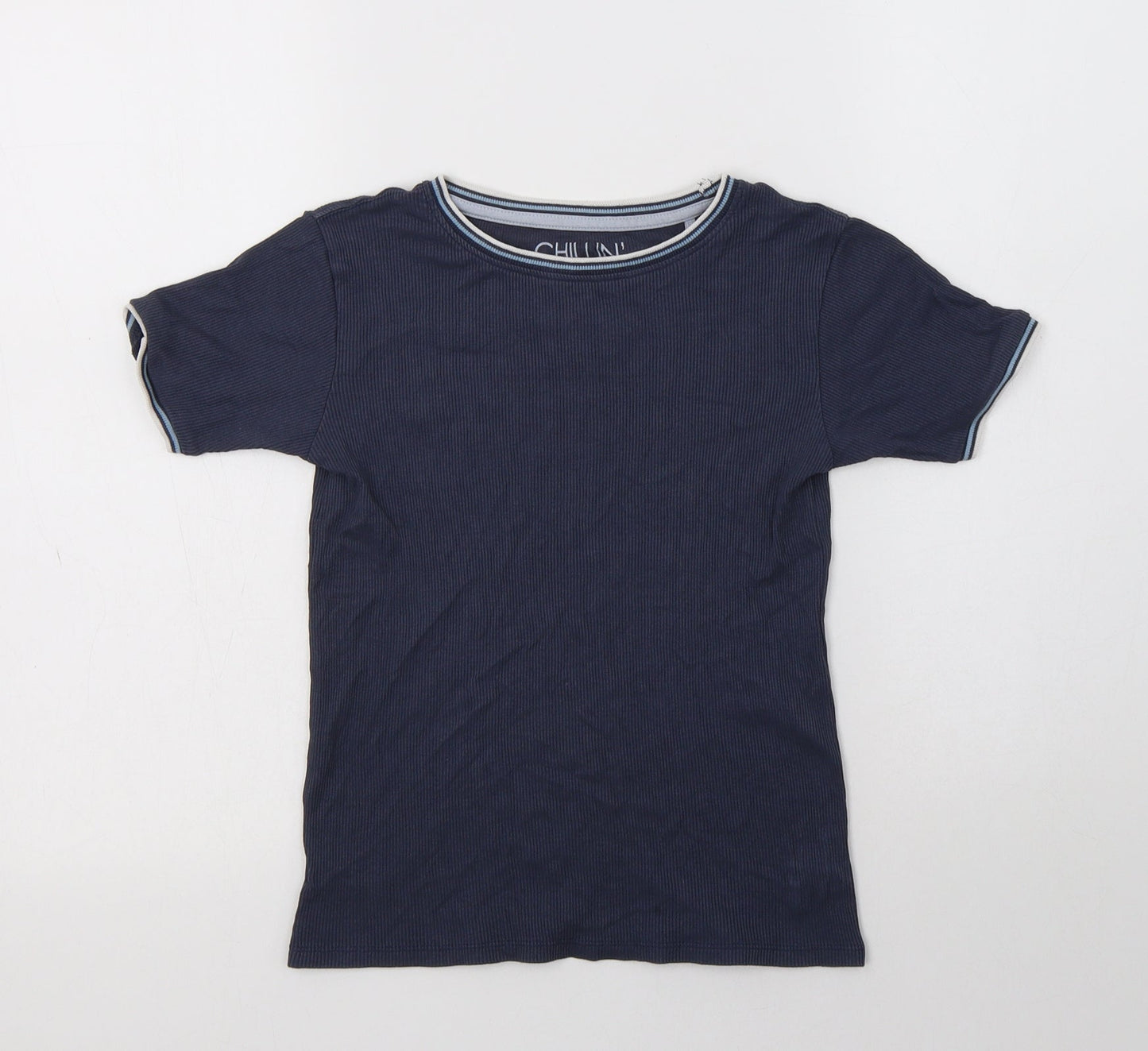NEXT Boys Blue  Cotton Basic T-Shirt Size 9 Years Crew Neck