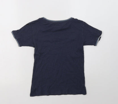 NEXT Boys Blue  Cotton Basic T-Shirt Size 9 Years Crew Neck