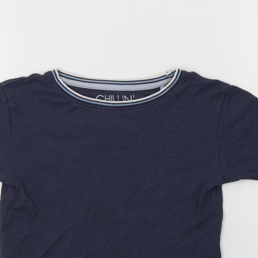 NEXT Boys Blue  Cotton Basic T-Shirt Size 9 Years Crew Neck