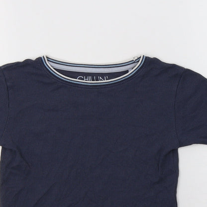 NEXT Boys Blue  Cotton Basic T-Shirt Size 9 Years Crew Neck