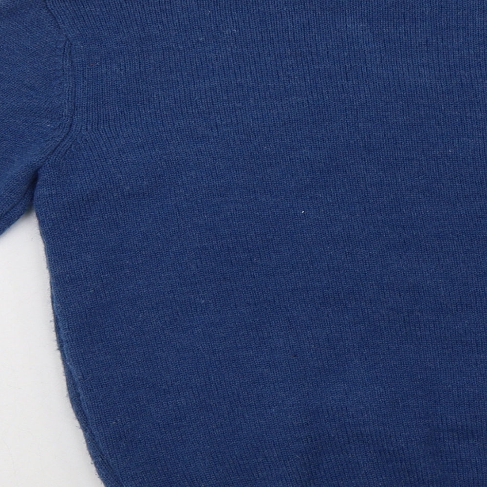 Primark Womens Blue Crew Neck  Acrylic Pullover Jumper Size S   - Santa