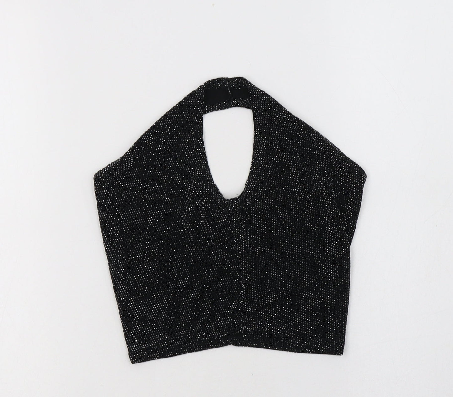 Womens UK Size 4 PRETTYLITTLETHING Black Cropped Tank