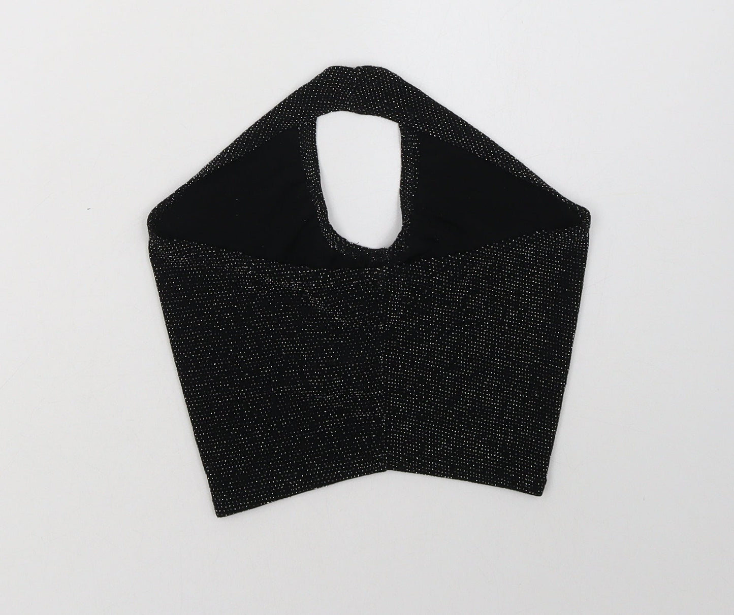 Womens UK Size 4 PRETTYLITTLETHING Black Cropped Tank
