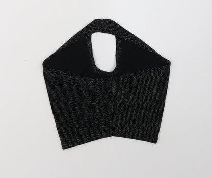Womens UK Size 4 PRETTYLITTLETHING Black Cropped Tank